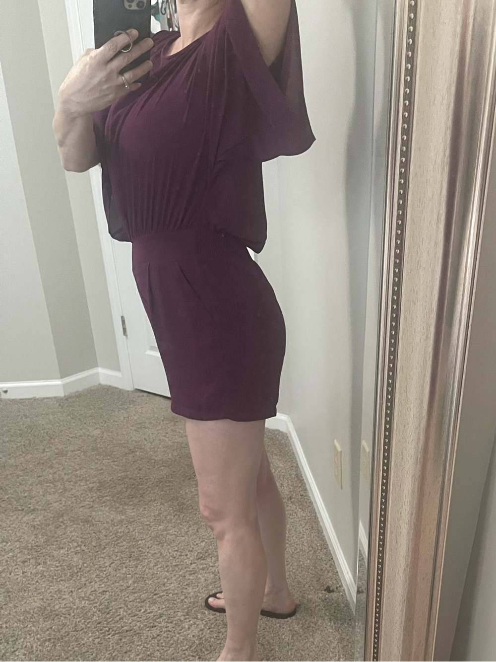 White House Black Market Purple Romper - Picture 10 of 11